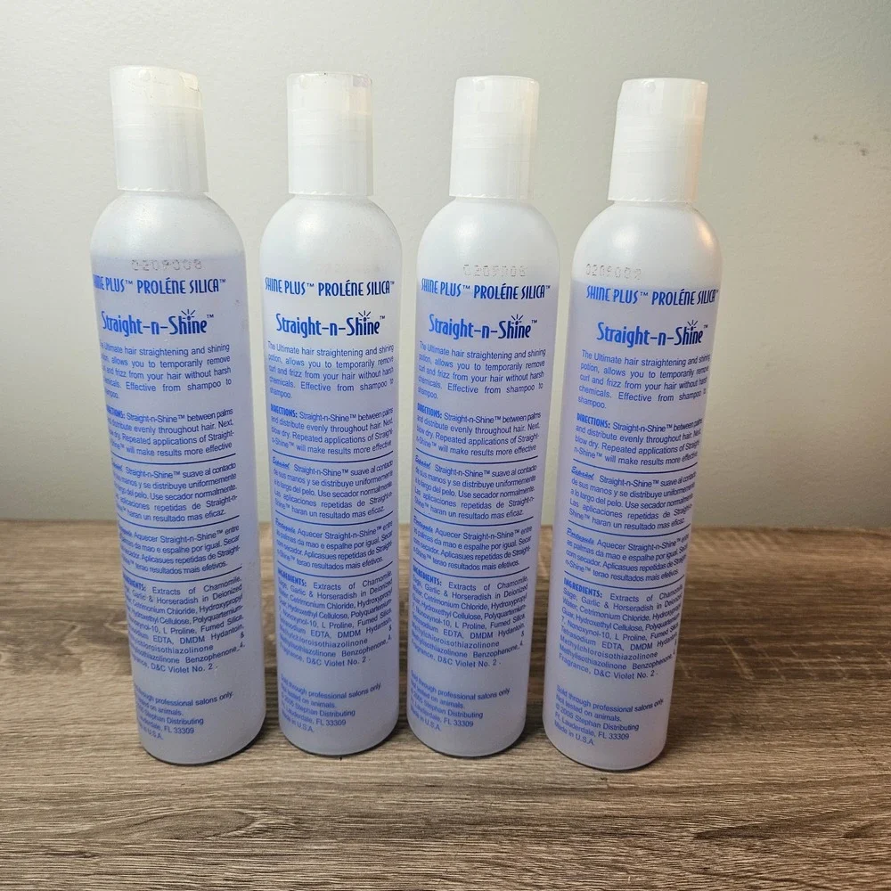 Lot of 4 Image Shine Plus Prolene Silica Straight-n-Shine Hair Shiner 10oz Each